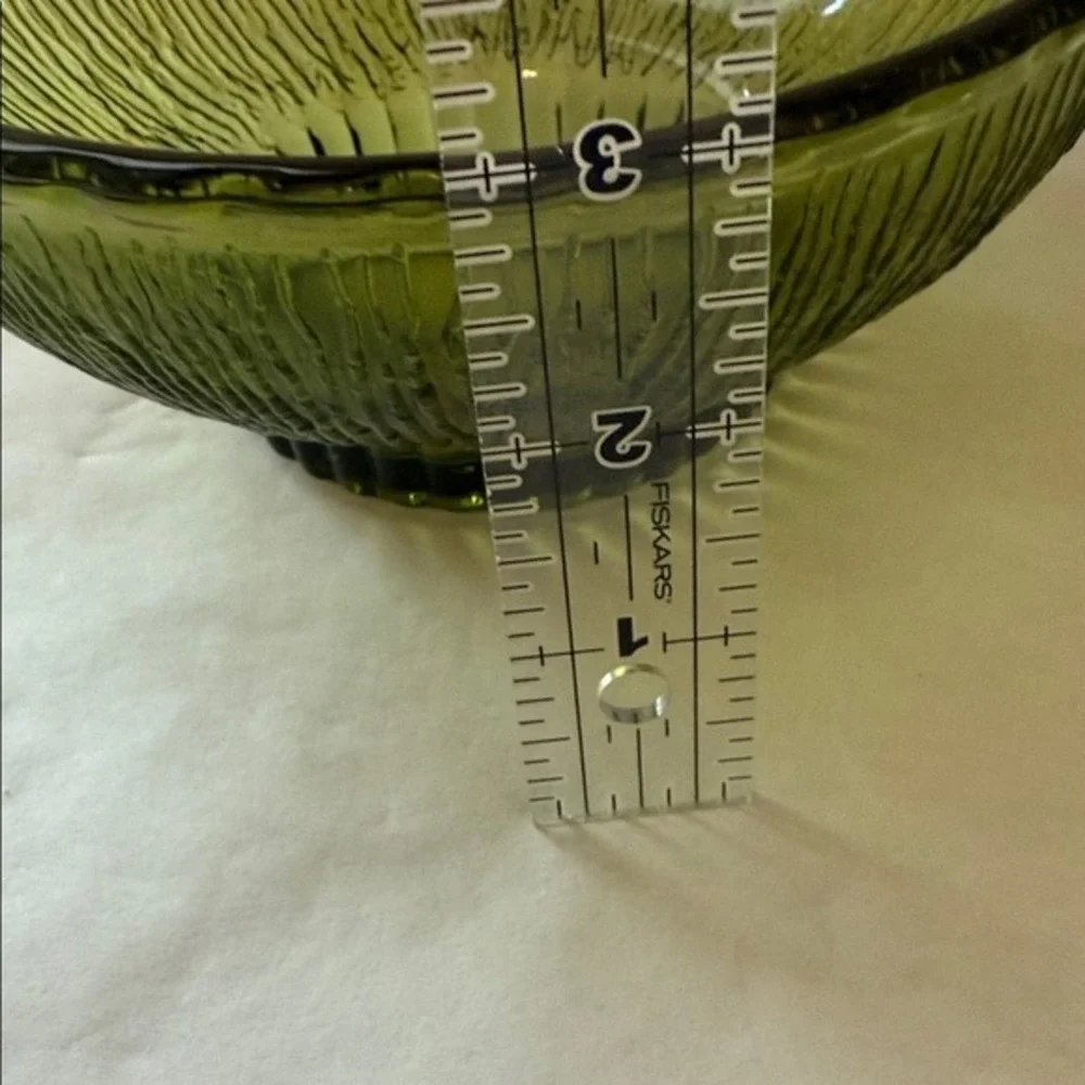 Olive Green Glass Food Storage‎ Bowl